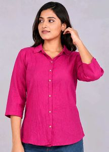 Stylish Pink Collared Shirt for women ✨💗