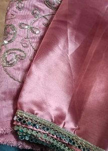 Elegant Embroidered Saree with Blouse