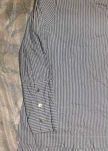 Striped Button Cuff Blouse