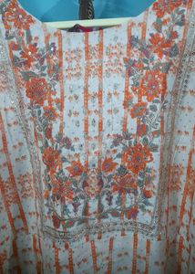 Elegant Floral Print Kurta