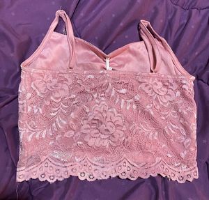 Pink Lace Cami Top