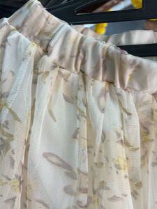 Sheer Floral Skirt-mini