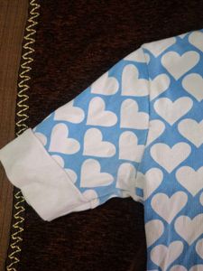 a cute blue heart crop top