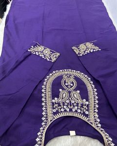 Embroidered Purple Kurta Set with Dupatta