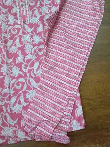 Pink Floral Kurta Set