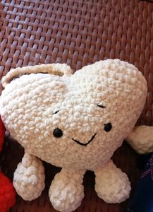 Handmade Crochet Heart Plush Toy