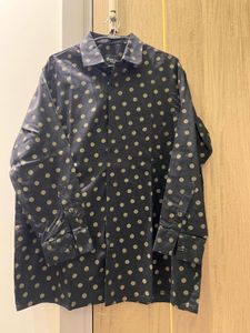 last price Men's Black Polka Dot Button-Down Shirt