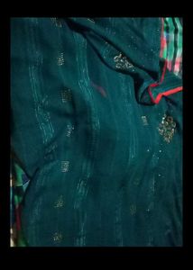 Embellished Emerald Green Saree