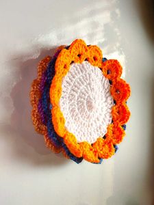 bouquet crochet coasters set -4