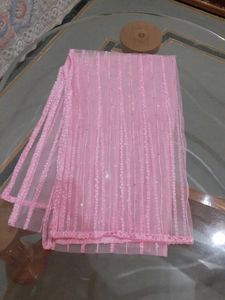 Sparkly Pink Net Dupatta
