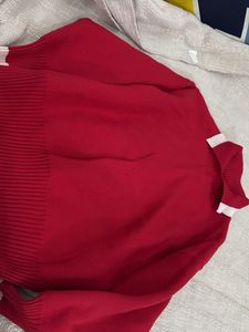 Vibrant Red Mock Neck Sweater