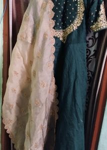 Designer Gown With Heavy Work & Dupatta