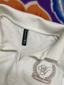 White Polo Crop Top