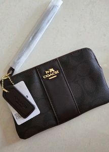 New Coach wristlet with dustbag