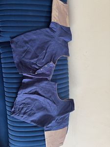 Elegant Blue &amp; Gold Embroidered Saree