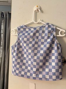 Checkerboard Crop Tank Top