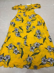 Sunshine Floral Off-the-Shoulder Maxi Dress with B