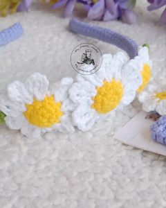 Crochet Hairband And Tictac Set