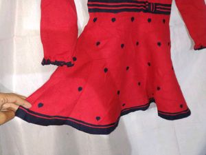 👗 Polo Sport Girls Red Knit Dress (Size 4Y) ❤️