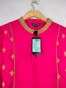 Rose Pink And Gold Kurtas (Women's)