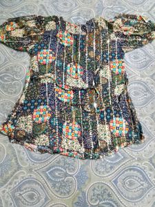 Bohemian Print Short Sleeve top