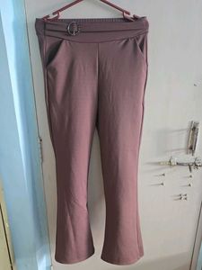 Stylish Flared Pants with Belt Detail
