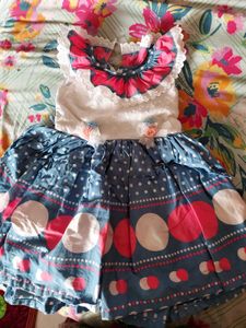 Pure Cotton Frilled Frock.