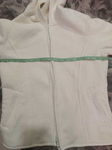 Cozy Off-White Sherpa Zip-Up Jacket