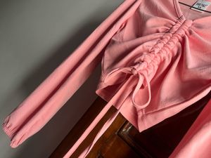 Pink Ruched Long Sleeve Top🎀