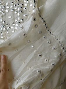 Embellished Cream Kurta