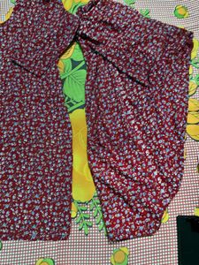 Maroon Floral Print Kurta set