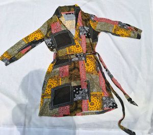 Boho Patchwork Wrap Dress