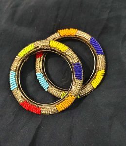 Beaded Bangle Set - Colorful & Unique 🌈