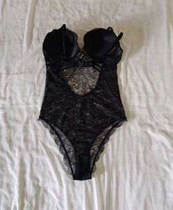 Black Lace Teddy Bodysuit