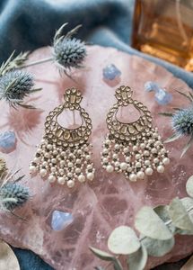🤍✨ New Pearl Chandelier Earrings  💎🌙
