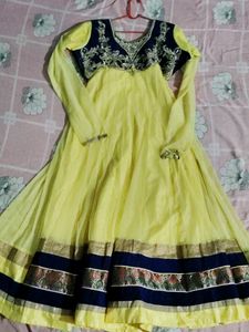Yellow Anarkali Dress