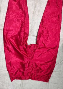 Vibrant Red Silk Palazzos