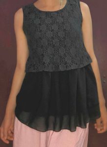 Chic Lace Peplum Top