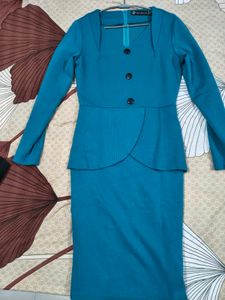 Teal Peplum Dress