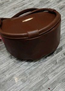 Brown Round Handle Bag