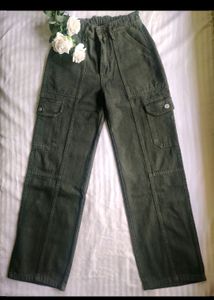 Price Drop 🥳 Green Denim Cargo Pants