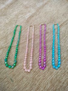 Set of Colorful pure crystal beaded chains
