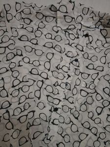 Glasses Print Button-Down Shirt