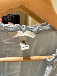 H&amp;M Light Blue Ruffle Tiered Top(never worn)