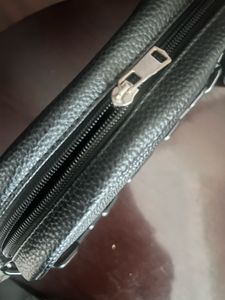 Miniso Chic Black Crossbody Bag with Chain Detail