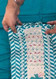 Beautiful Teal & White suit Set