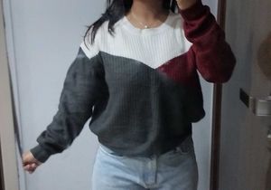Color Block Knit Sweater