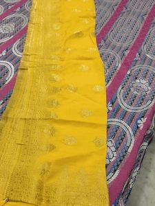 Vibrant Yellow Silk dupatta