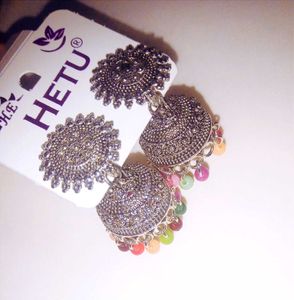 Beautiful Oxidized Jhumka Earrings