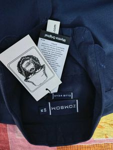 Men's Navy Blue Formal Cotton Shirt